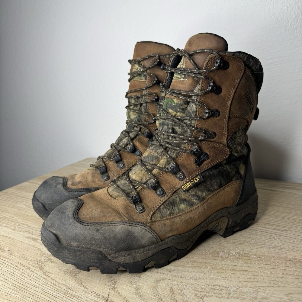 Rocky Camo 8" Hunting Boots 400g 3M‎ Thinsulate Water Resistant Mens Size 11 M